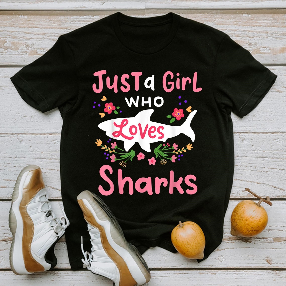 Shark Just a Girl Who Loves Sharks shirt gift women_14_5b Etsy