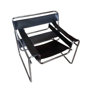 Marcel Breuer B3 chairs in Wasil style, 1980s, Italy, chair Wasily from Marcel Breuer Model B3 (1) - Chair Vasily - genuine leather