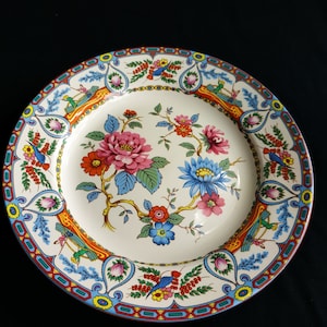 Famille Rose plate &quot;Madame de Pompadour&quot; - Porcelain - China - Qianlong/23.5cm/Kitchen Decoration.