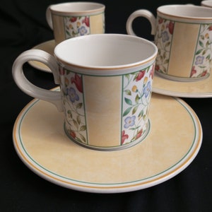 Ensemble vintage de cinq tasses et cinq soucoupes de Villeroy Boch.Virginia/Villeroy & Boch Virginia tasse à café tasse Ø env. 7,2 cm soucoupe image 6