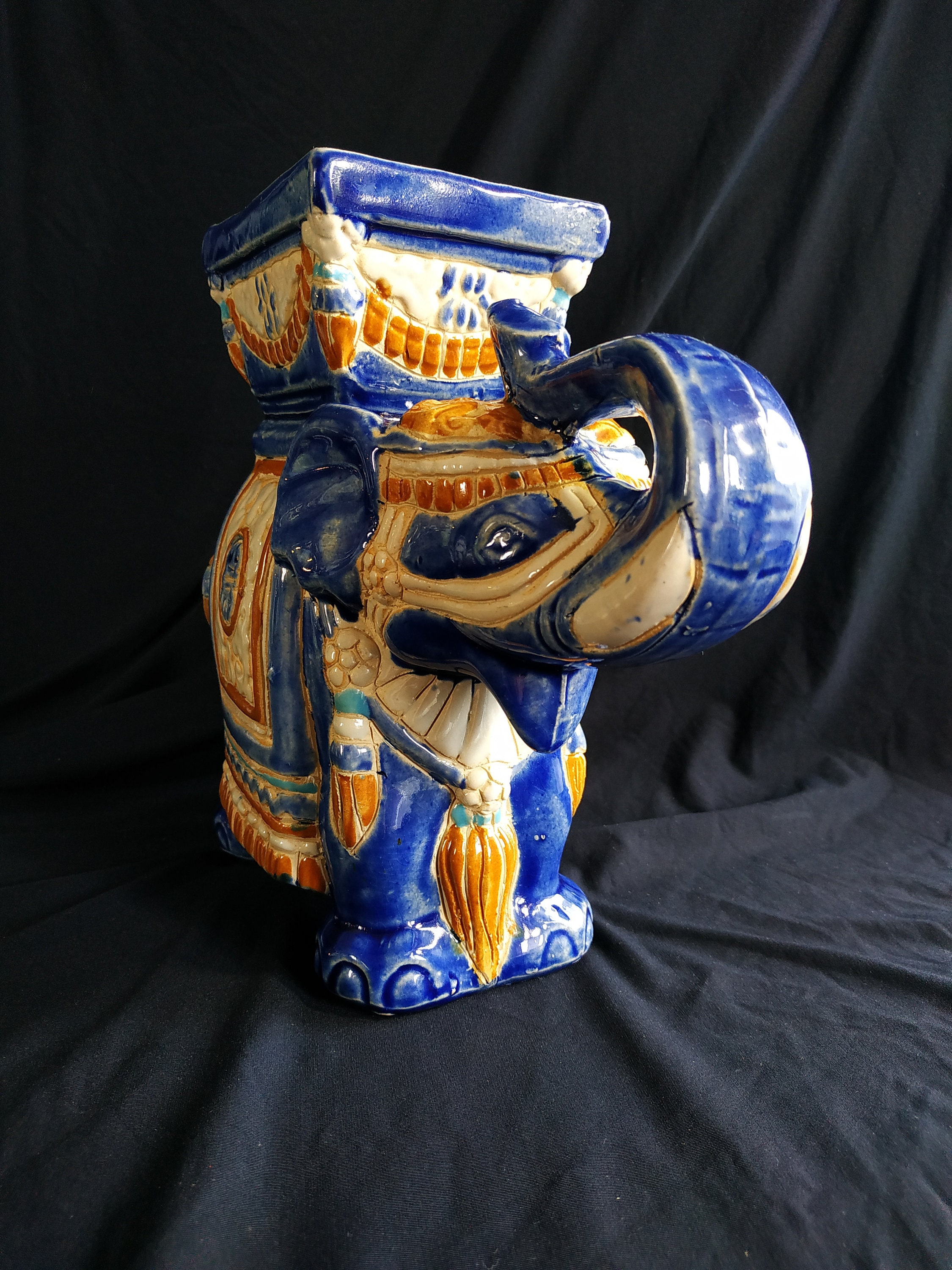 China Seas 象 陶器 置物 花器 小物入 Blue Elephant China Seas 象 陶器 置物 花器 小物入 Blue Elephant il_1080xN