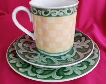 Villeroy & Boch - Switch Summerhouse - Acacia - Dish/Very rare series/Cup with saucer and dessert plate.(3)