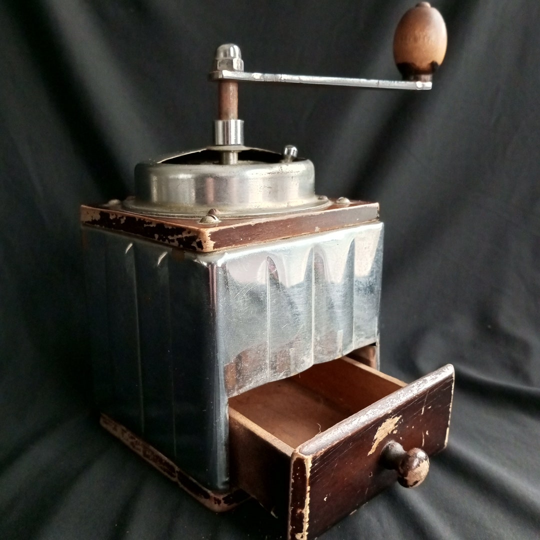 Antique French Coffee Grinder. Retro Kitchen Etsy