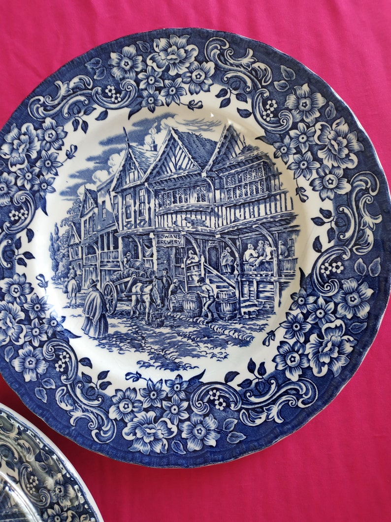 Antique Royal Tudor Plate Porcelain /2 Royal Tudor Ware borden gemerkt W.N. Mellor Ironstone made in England image 3