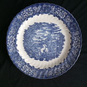 Antique Royal Tudor Porcelain Large Plate/Royal Tudor Ware borden gemerkt Ironstone made in England/33 cm