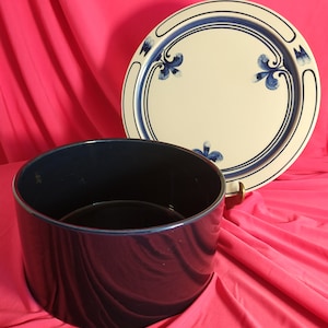 Rosenthal Siena Blue Rarity, Bjorn Wiinblad, Rosenthal Studio Line,(2 items)ceramic bowl , ceramic tureen,dessert, salad,