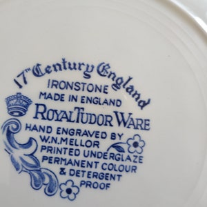 Antique Royal Tudor Plate Porcelain /2 Royal Tudor Ware borden gemerkt W.N. Mellor Ironstone made in England image 5
