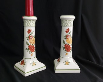 Villeroy and Boch/Very Rare Series/VILLEROY BOCH Summerday V&B pair of candlesticks. table chandelier