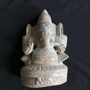Antique Ganesh Statue Elephant God/Lord of Success Ganesh/Stone Elephant Statue/Stone Idol/