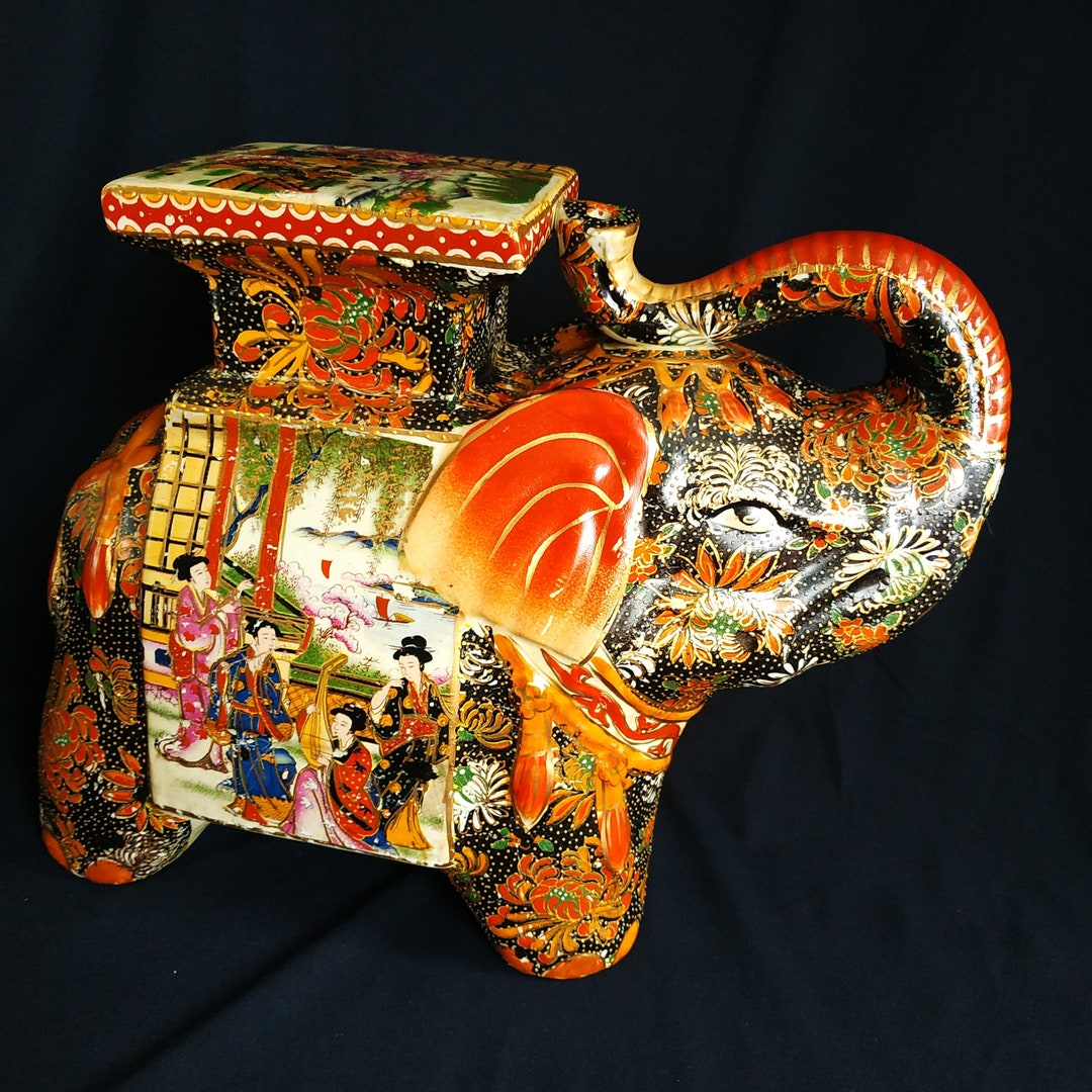 Elephant Statue.vintage Elephant25cm. Ceramic Elephant Ornament