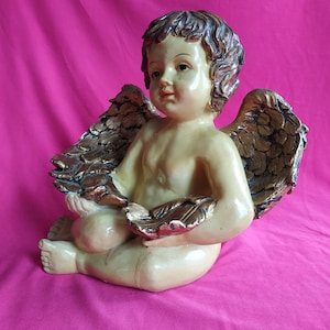 Figurine ANGEL/Angel vintage figurine Traditional catholic religious figurines Religious catholic angel statue