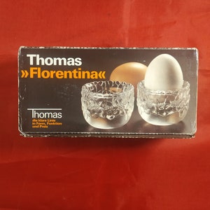 Vintage eierdopje. Vintage Thomas Germany kristal. Gloednieuwe staat, nooit gebruikt, met originele doos en sticker.