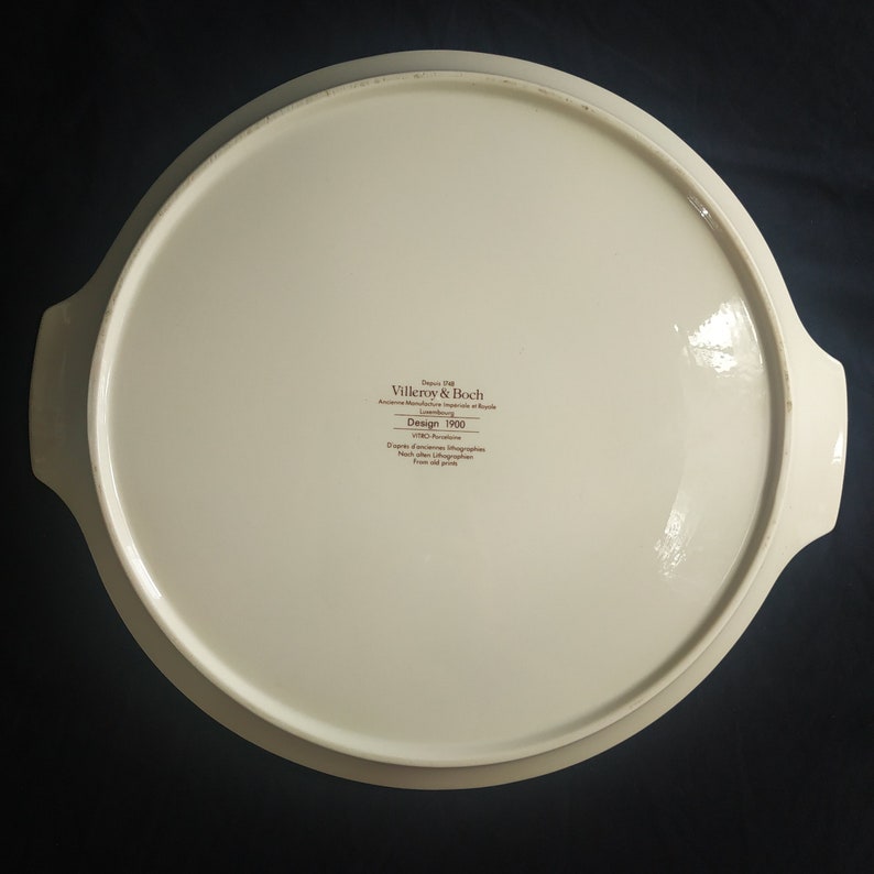 VILLEROY & BOCH DESIGN 1900 Handled Cake Plate Made in Etsy