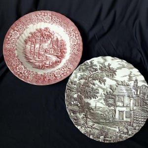2 Transferware Soup Plate Made in England. England Good vintage condition