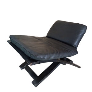 Vintage black ottoman by Ake Fribytter for Nelo, Sweden, 1970.Kroken Nelo Möbel Vintage Scandinavian Mid Century