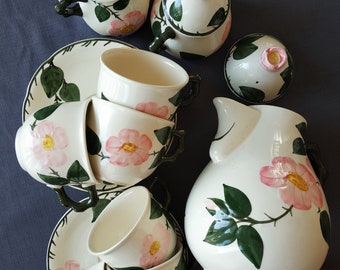 Villeroy and Boch - Wild rose - service for 15 items. Villeroy & Boch cups with saucer and coffee pot and teapot.