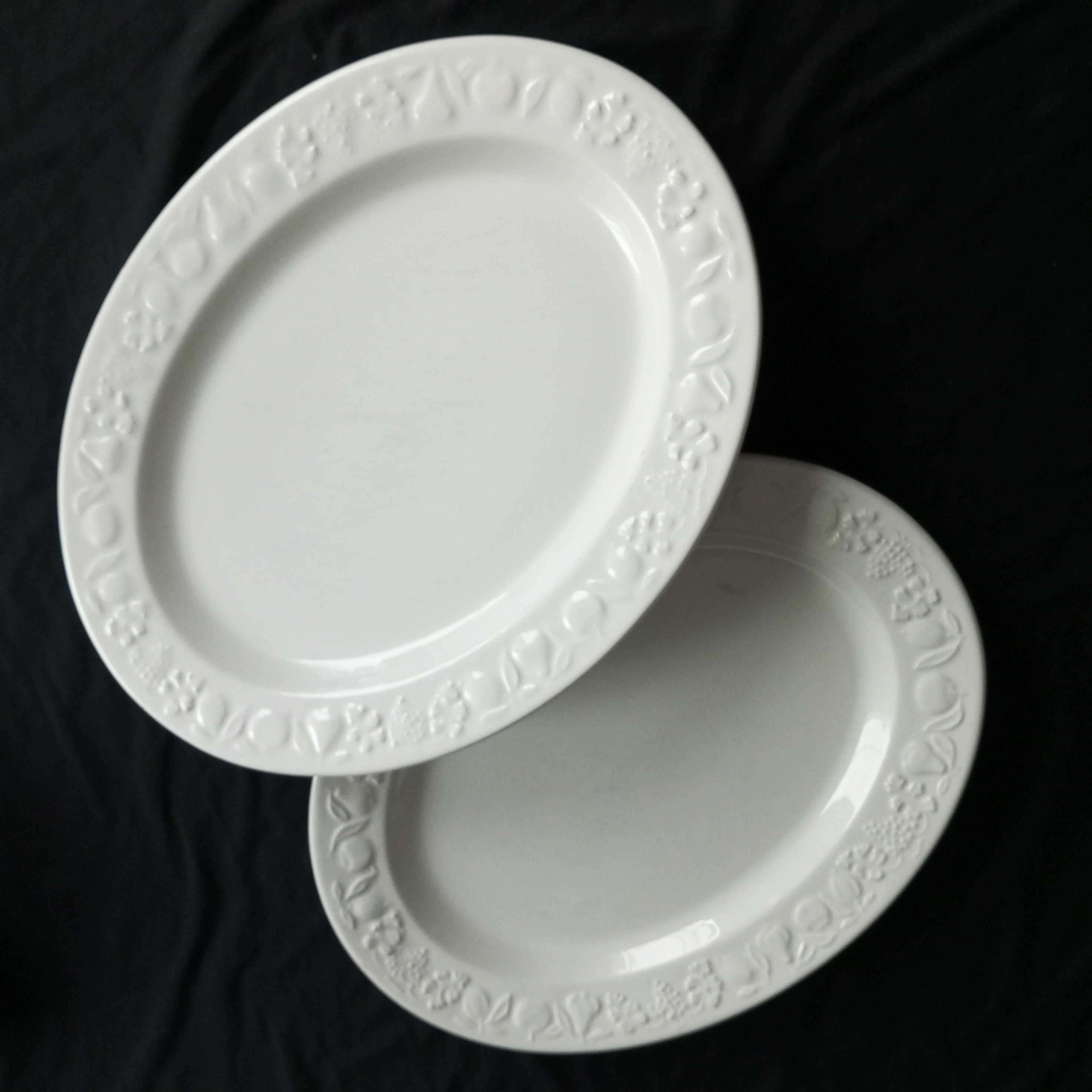 Quadrifoglio Franco Giorgio/Set di 2 grandi piatti ovali vintage italiani/Decorazione ITALIA frutta, Servizio da tavola, Piatti anni '70 QUADRIFOGLIO
