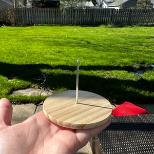 Crochet plush wooden stand- small