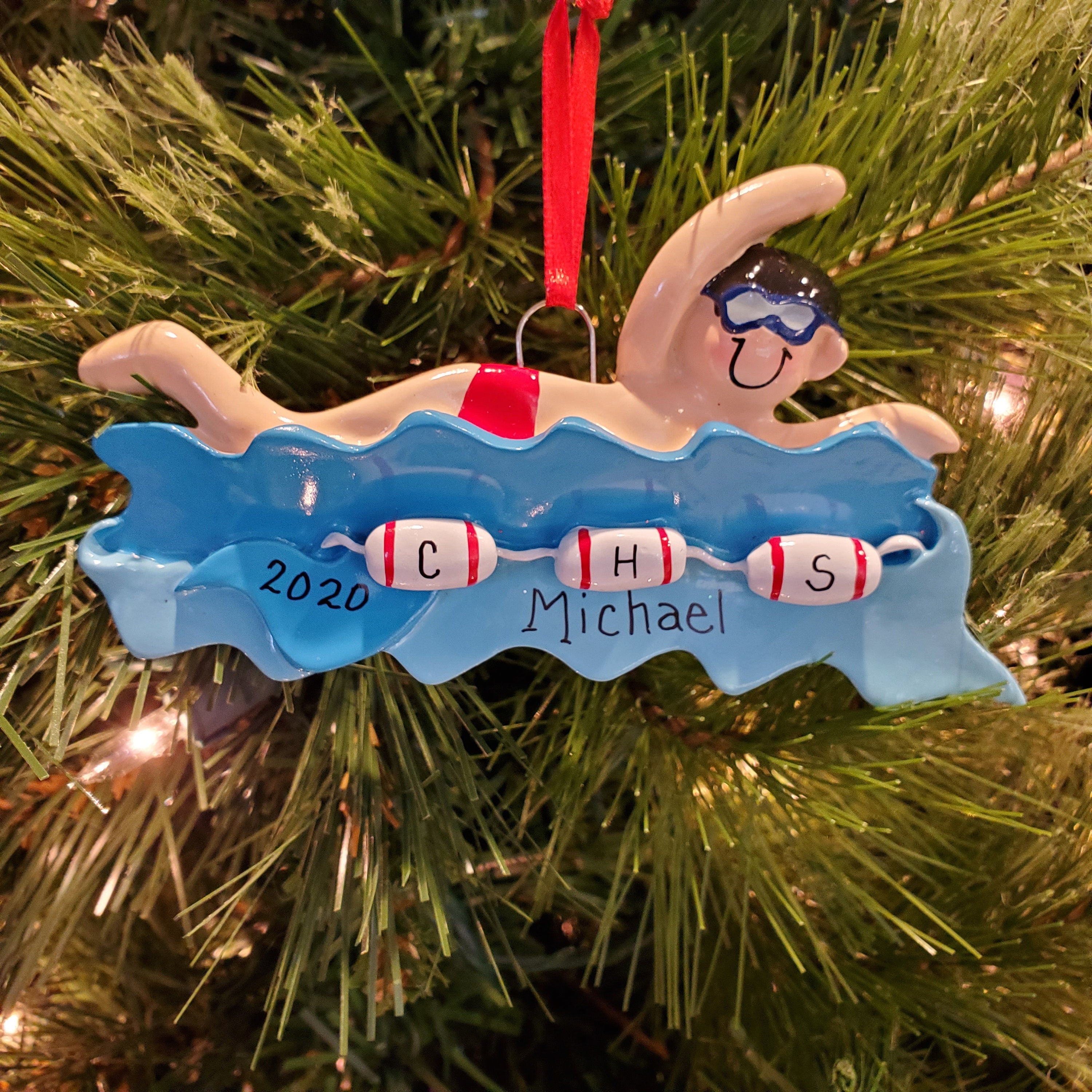 Swimming Christmas Ornaments 