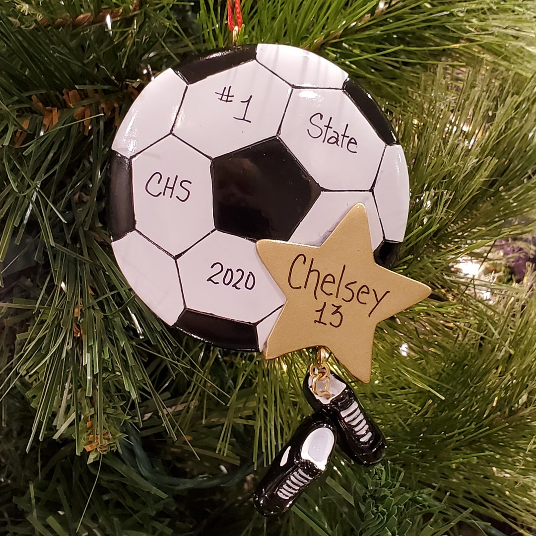 Soccer Ball Ornament Soccer Ball Christmas Ornament Sports Etsy