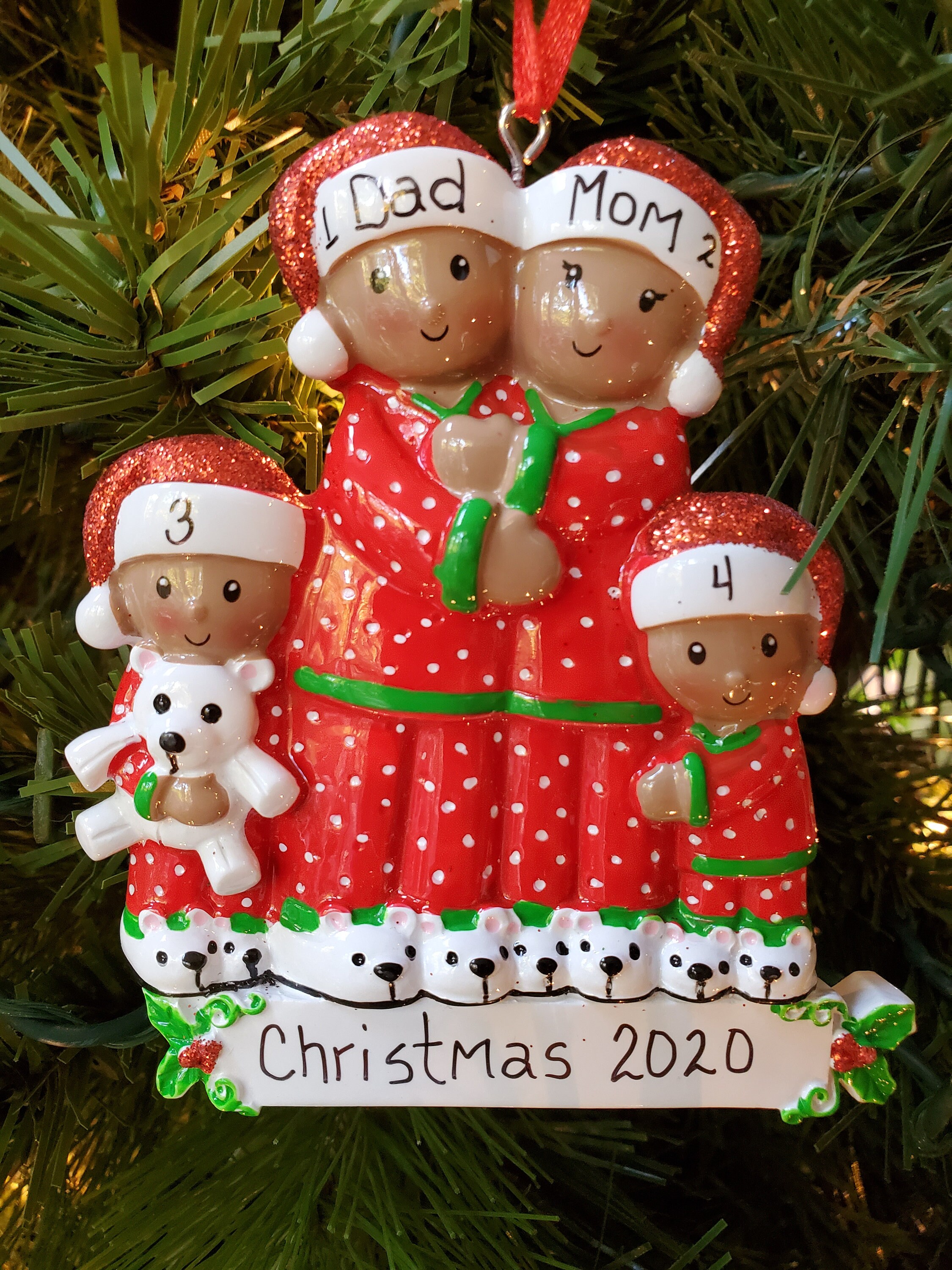 Personalized African American Family Christmas Ornament - Etsy.de