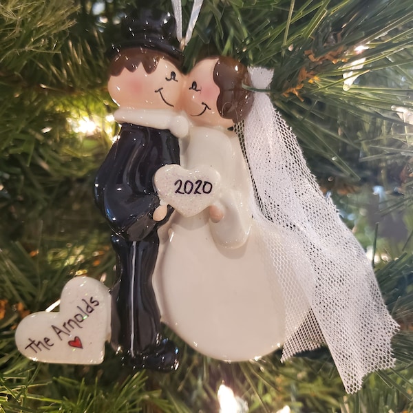 Wedding Ornament - Personalized Wedding Ornament - Vintage Wedding Ornament - Wedding Ornament - Personalized Vintage Wedding Ornament