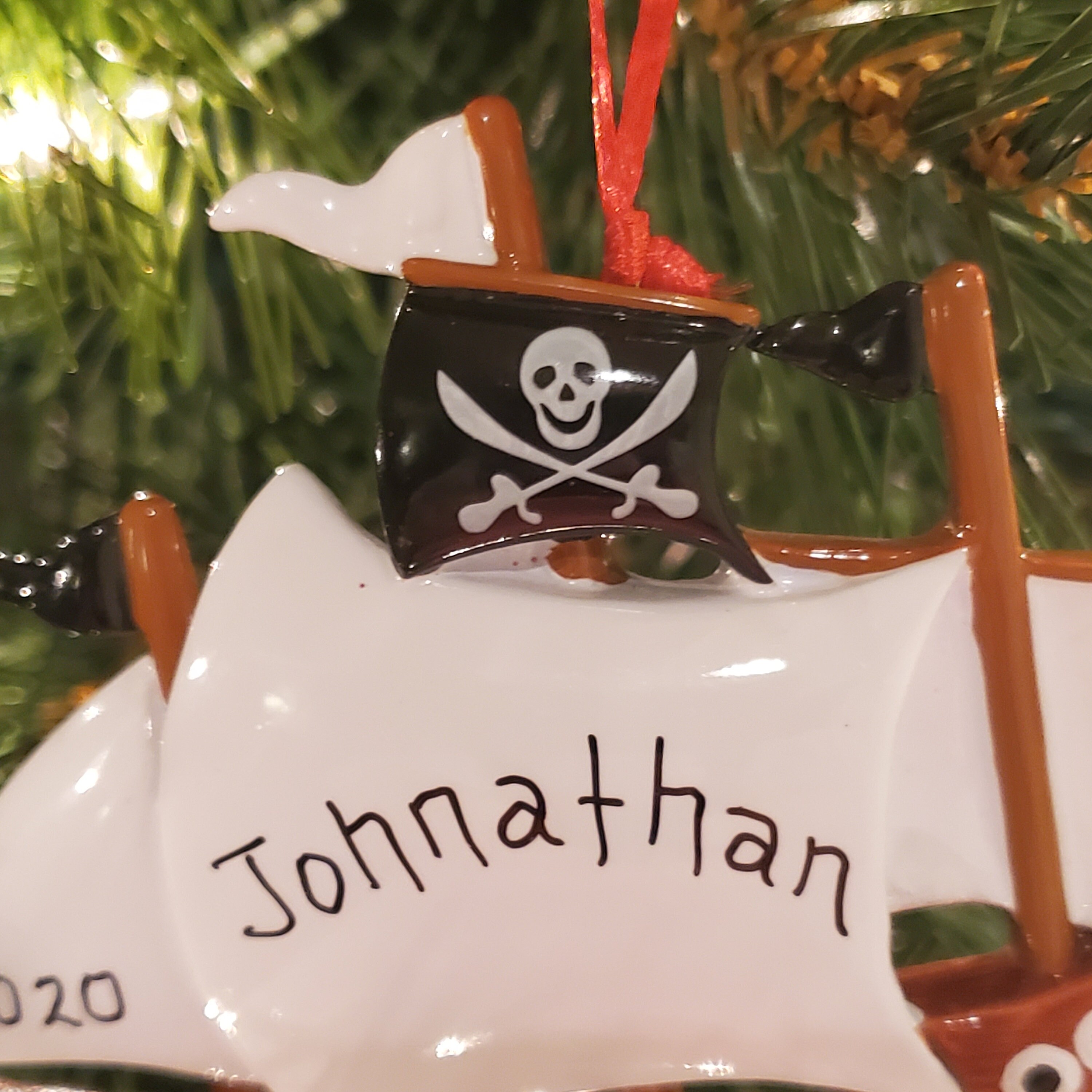 Pirate Ship Christmas Ornament 
