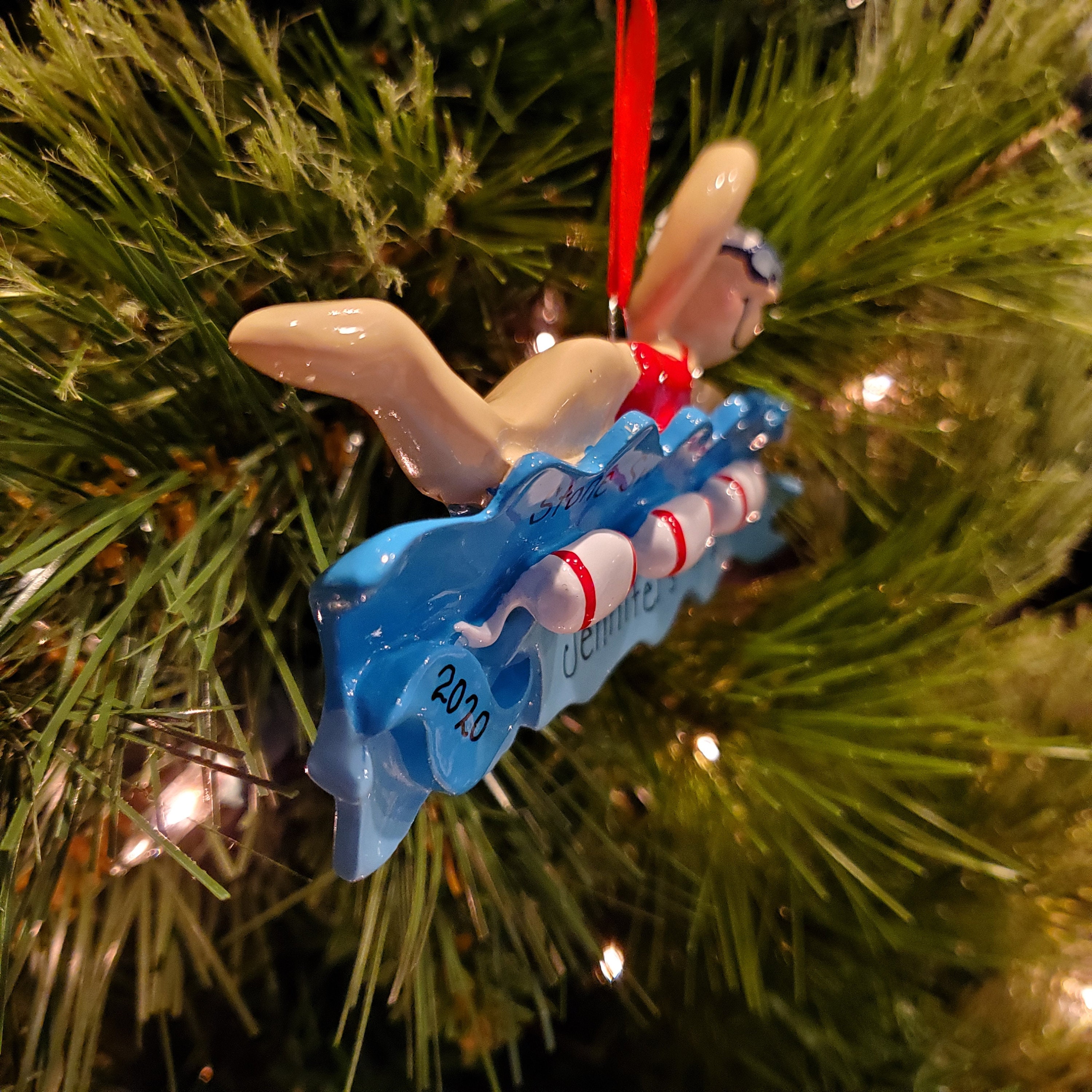 Swimmer Girl Ornament Hand Personalized Girl Swimmer Etsy
