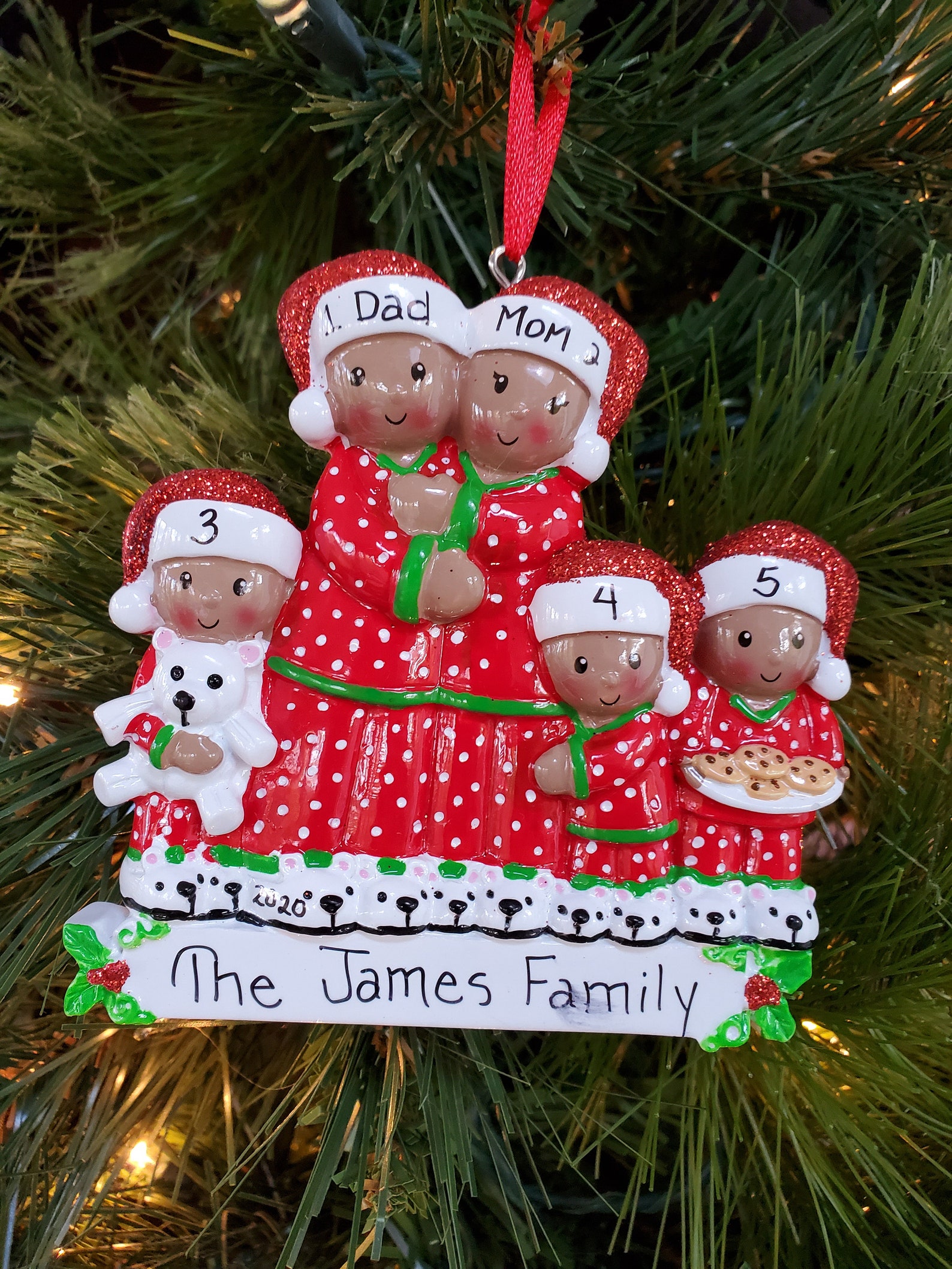 African American Family Christmas Ornament African American Etsy.de