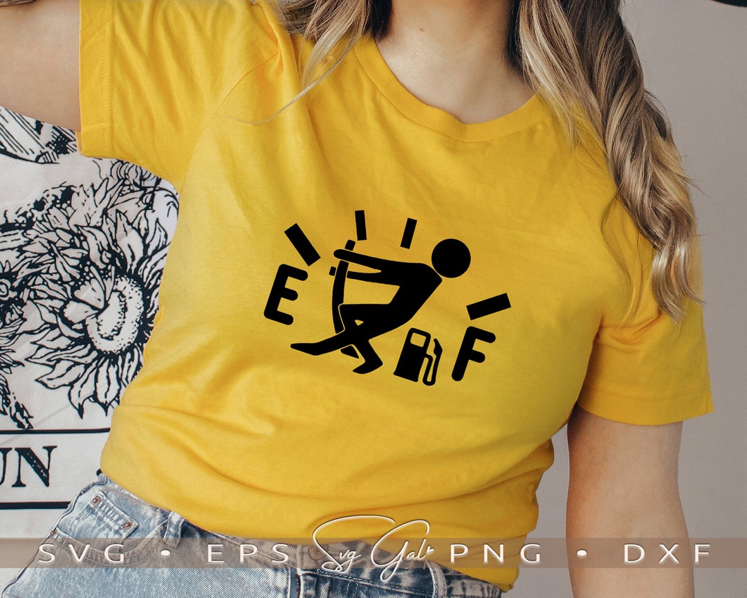 Funny Empty Gas Tank Svg, Sarcastic Gasoline Humor Car Sticker Decal