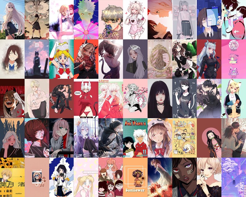 Anime Wall Collage Diy / #photo wall collage bedroom tumblr room Tumblr