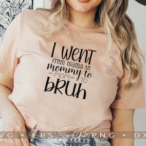 Eu fui da mamãe para a mamãe, para a mamãe para o Bruh Svg, Mom Life Camiseta Gráfico Svg, Feliz Dia das Mães Copo Svg, Caneca de Maternidade Sublimação Svg