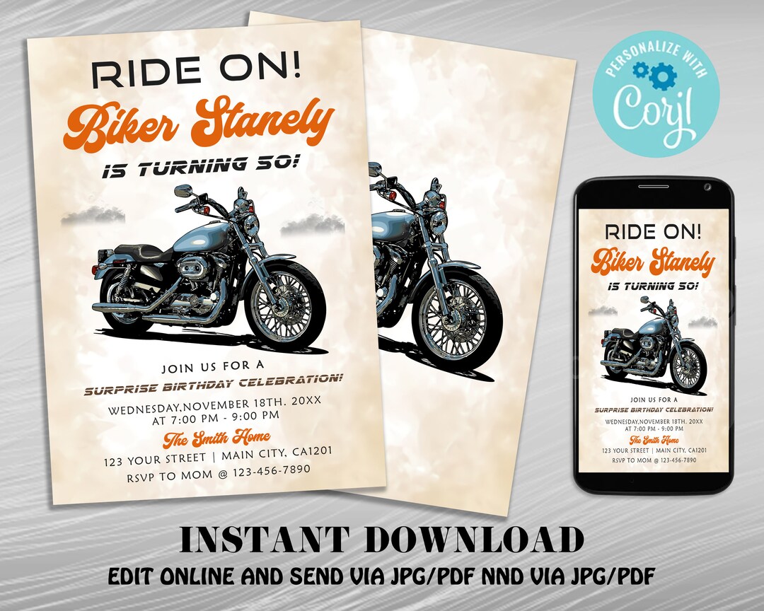 motorcycle-birthday-invitations-motorcycle-invites-any-age-etsy