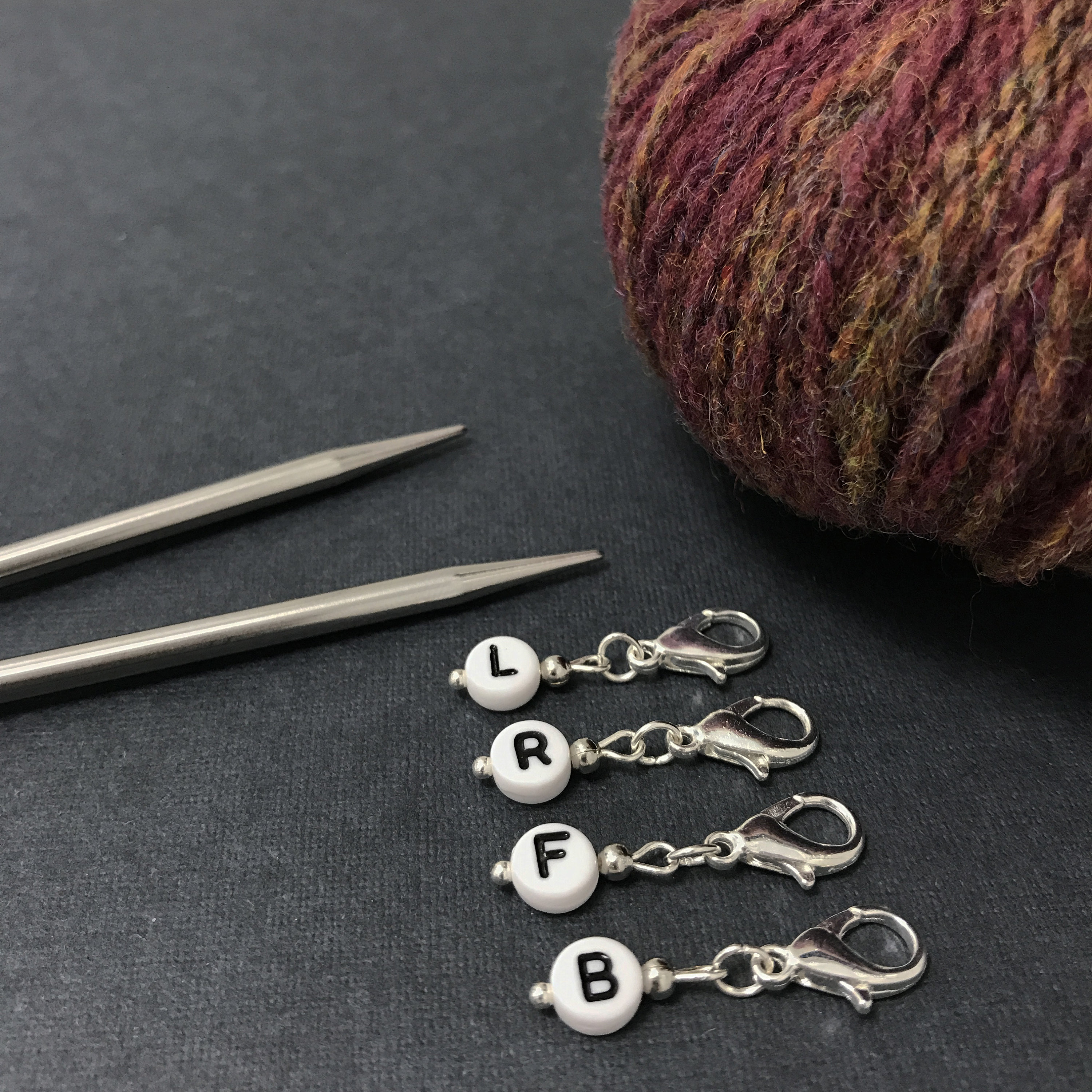 Stitch markers with letters Right Left Front Back knit Etsy