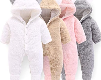 personalised baby snowsuit
