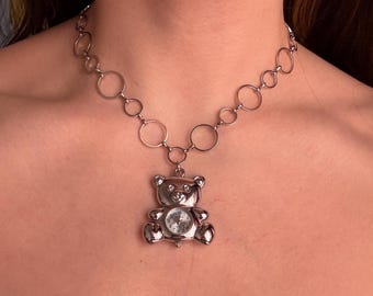 Teddy Bear Watch Necklace