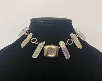 Crystal Watch Necklace
