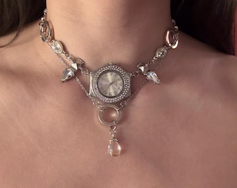 Felzilveren horlogeketting