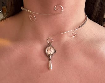 Swirley Watch Necklace v2