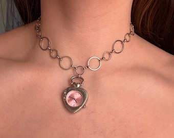 Roze harthorlogeketting