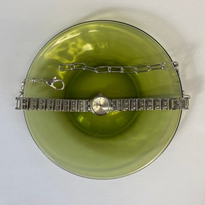 Shiny Silver Watch Choker