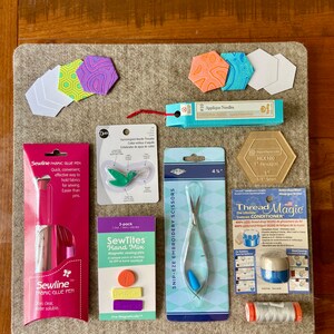 Paper Piecing Supply Kit Essentials in Plastic Carry Case