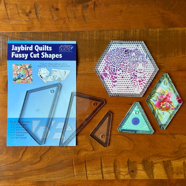 Jaybird Quilts Fussy Cut Shapes | Six Acrylic Templates JBQ205