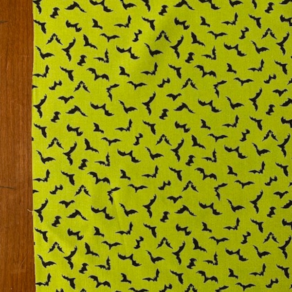 Just Batty in Green | Pretty Creepy Fabric by Cori Dantini (Half Yard)