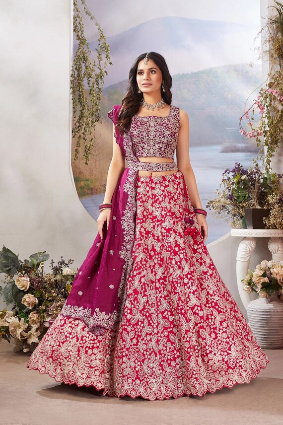 Indian Traditional and Beautiful Designer Embroidered Bridal Pink Lehenga Choli party and Wedding Wear festival Lehenga women and Girls Etsy Australia