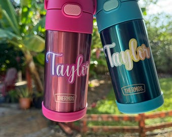 Custom Vinyl Labels | Personalized Name Stickers for Water Bottles, Jars, Cups, Classroom, Pantry, or Business | Waterproof & Durable
