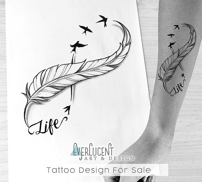 Feather Pattern Tattoo Sticker | SHEIN USA