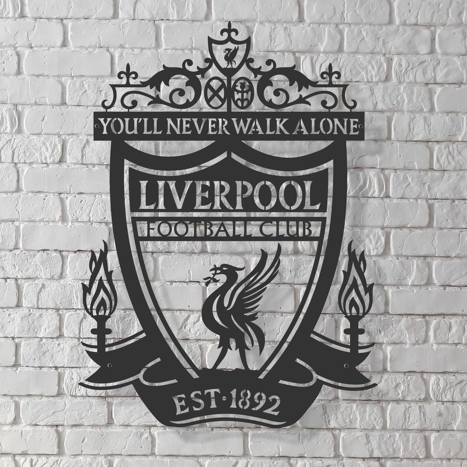 Liverpool Metal Wall ArtPremier League decorsports Etsy