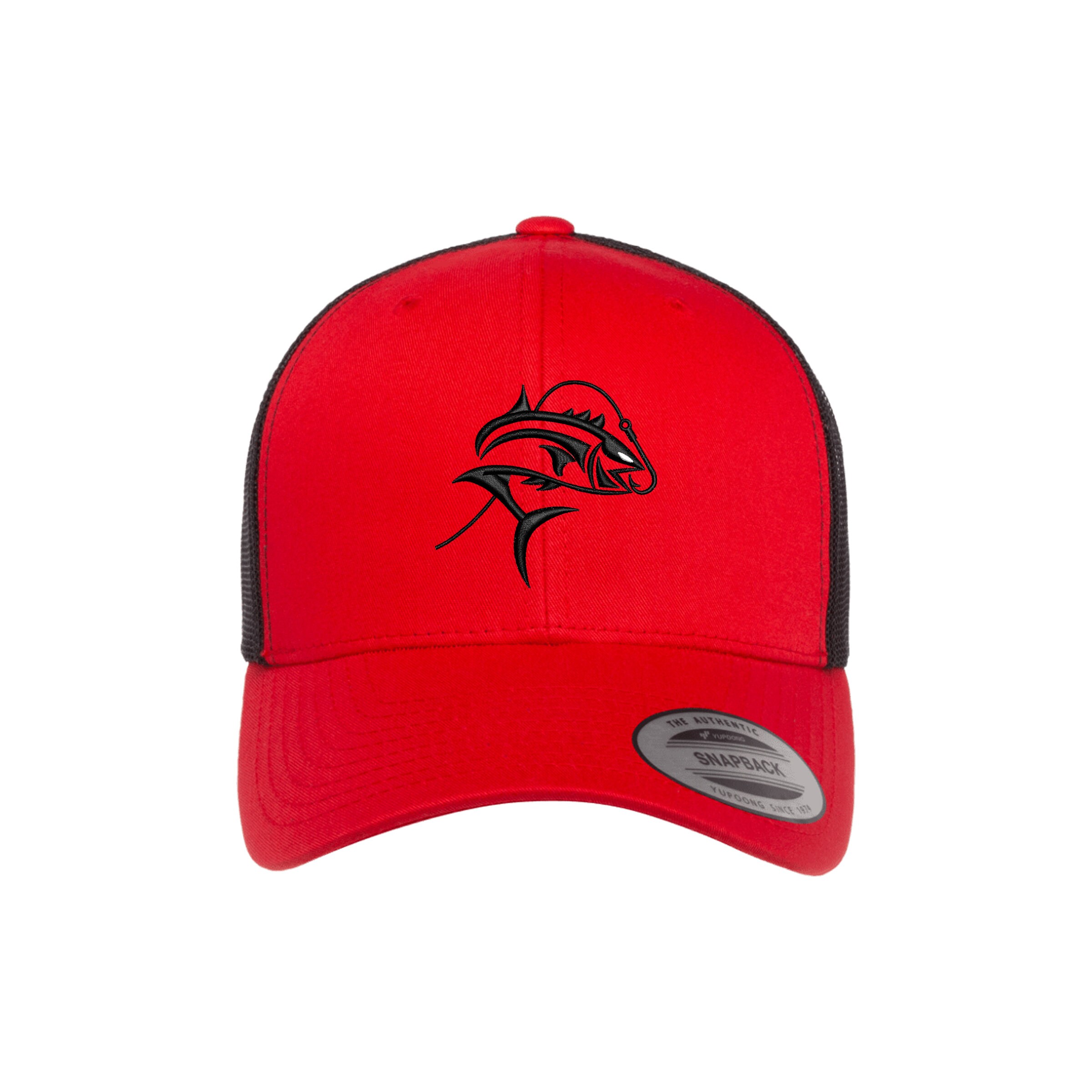 Embroidered Fishing Hook Trucker Cap - Mesh Back Snapback For Men & Women, Sun Protection - View #3