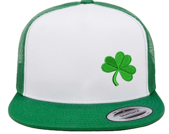 Gorra de camionero con trébol bordado: sombrero irlandés del Día de San Patricio